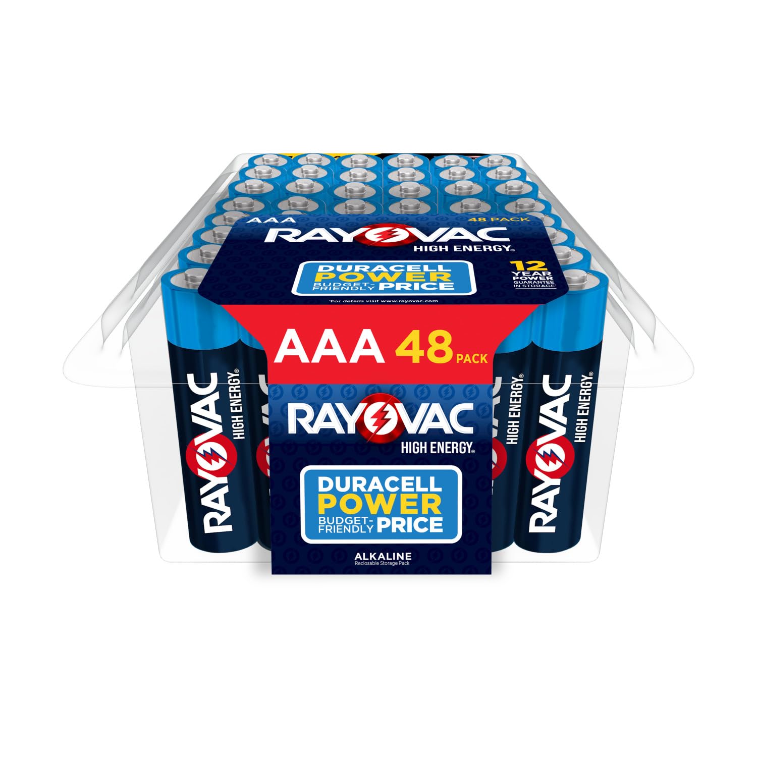 Rayovac High Energy AAA Batteries 48 Pack Alkaline Triple A Batteries