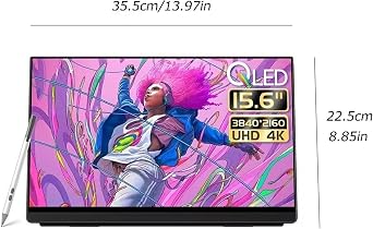 Second Screen 15.6-inch 4K HDR Monitor Multifunctional Secondary IPS External Screen 3840 * 2160 Resolution Office Game Host Expansion Gaming