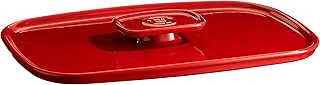 Emile Henry EH340052 Couvercle pour Plat à Four, Céramique, Rouge Grand Cru