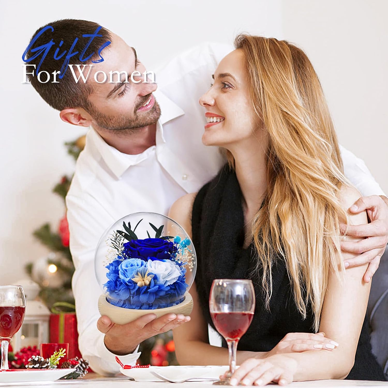 FIACO Preserved Rose Birthday Gift for Women Forever Fresh Flowers for Prime Delivery Gift for Mom Grandma Wife Valentines Mothers Day Christmas Anniversary Eternal Roses in Glass Dome - Image 5