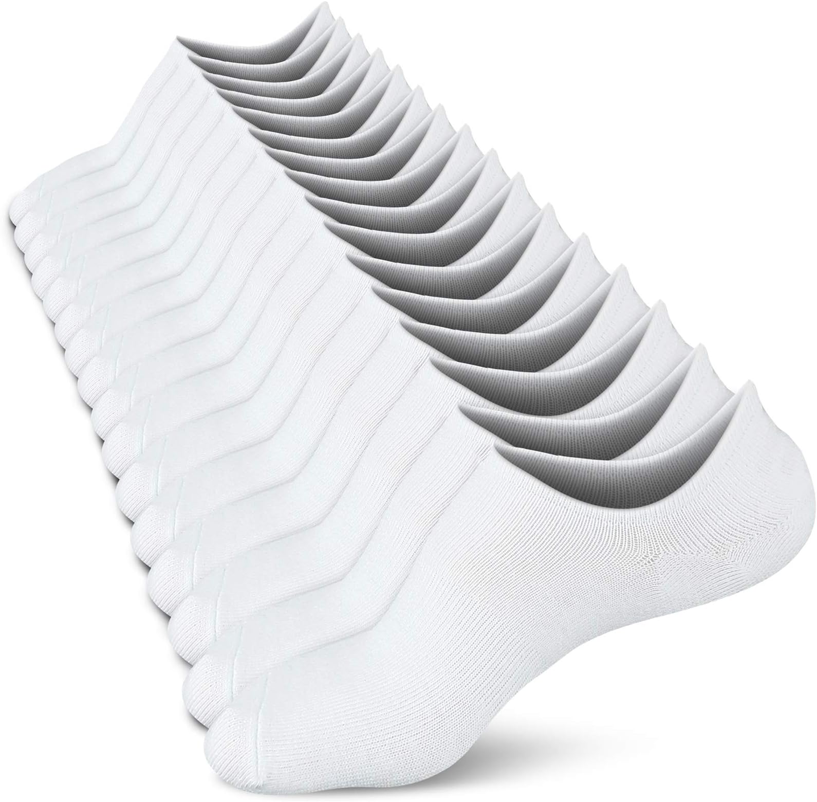 No Show Socks Women Low Socks 4-8 Pairs Non Slip Flat Boat Line, Size 5-11