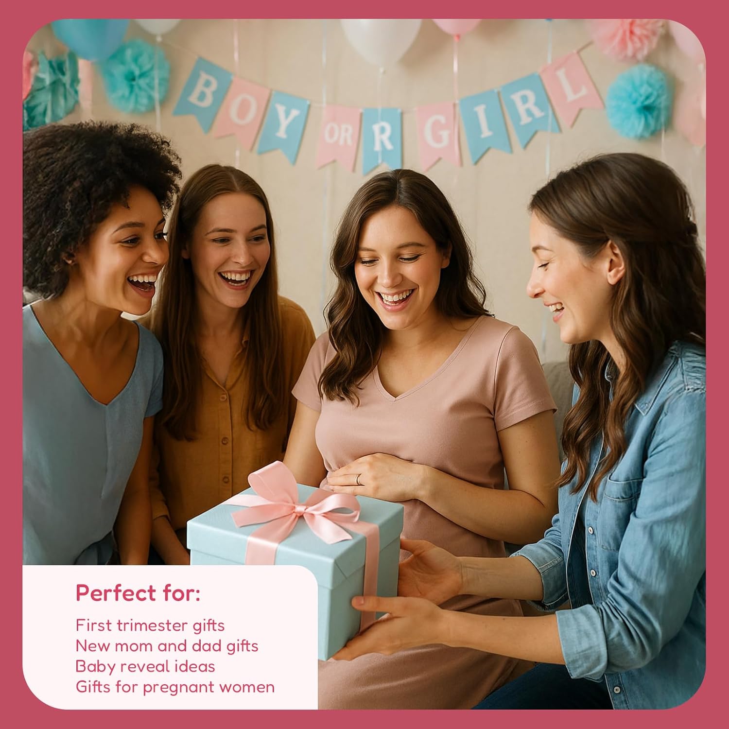 15-Piece New Parent Gift Set for Pregnancy & Postpartum – Care Essentials for Parents, Gift Box with Apparel, Keepsake & Adult Drinkware (White)