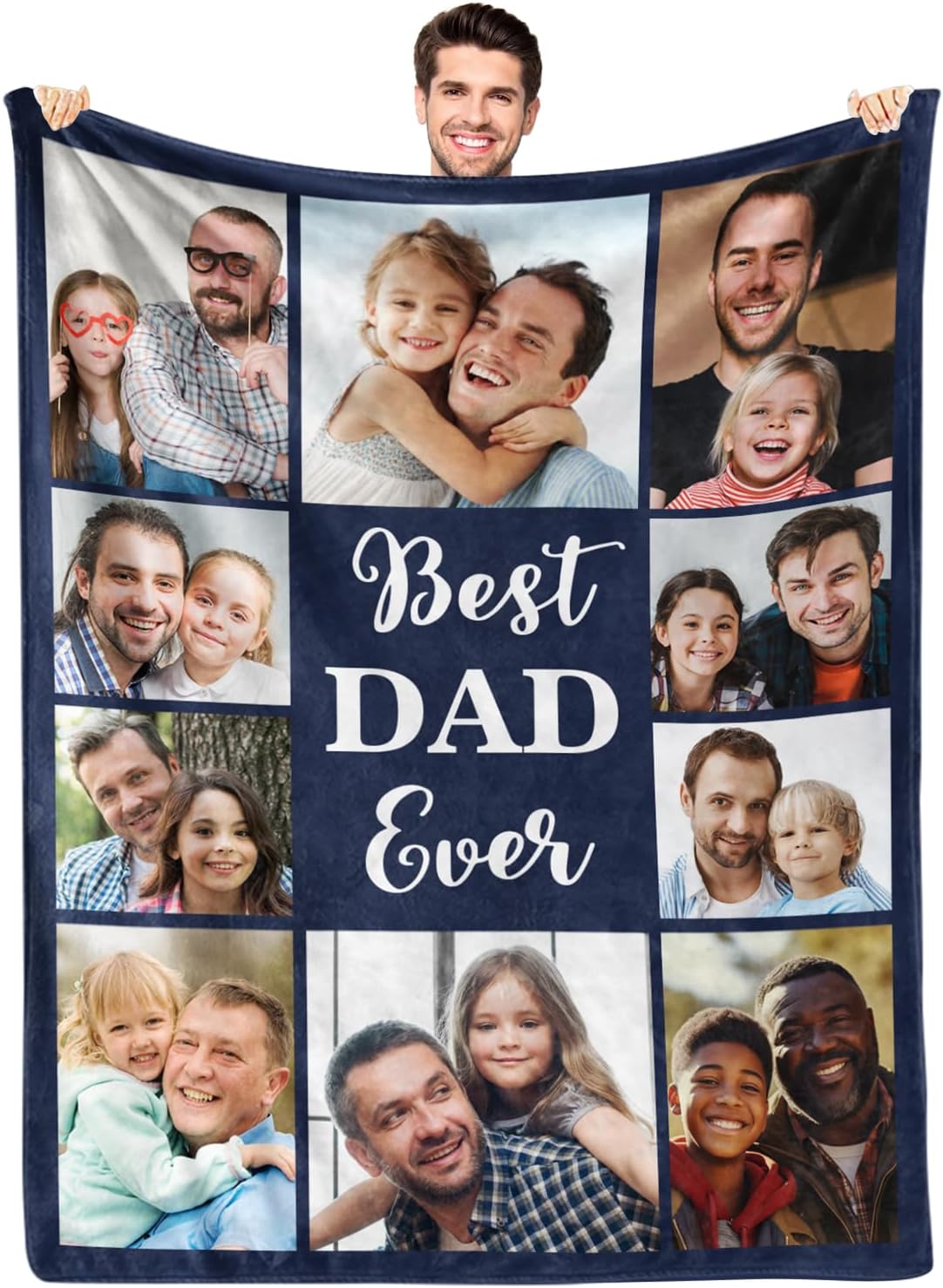 MeMoShe Custom Blankets with Photos 40"×50" Personalized Picture Blanket Customized Blanket for Couples Gifts Birthday Valentines Day Gifts for Wife Husband Girlfriend Boyfriend