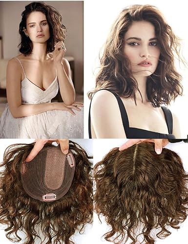 100 % cabello humano sin pegamento, extensiones de frente rizadas, 5.1 x 5.1 in, repuesto de peluca para mujeres con cabello fino (7.9 inparte disponible en Yaxa Guatemala