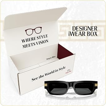 Versace VE4465 Rectangular Sunglasses for Men | In Havana, Top Black/Red Havana & Top Black/White. Bonus kit: cleaning spray, cloth, screwdriver & mirror.