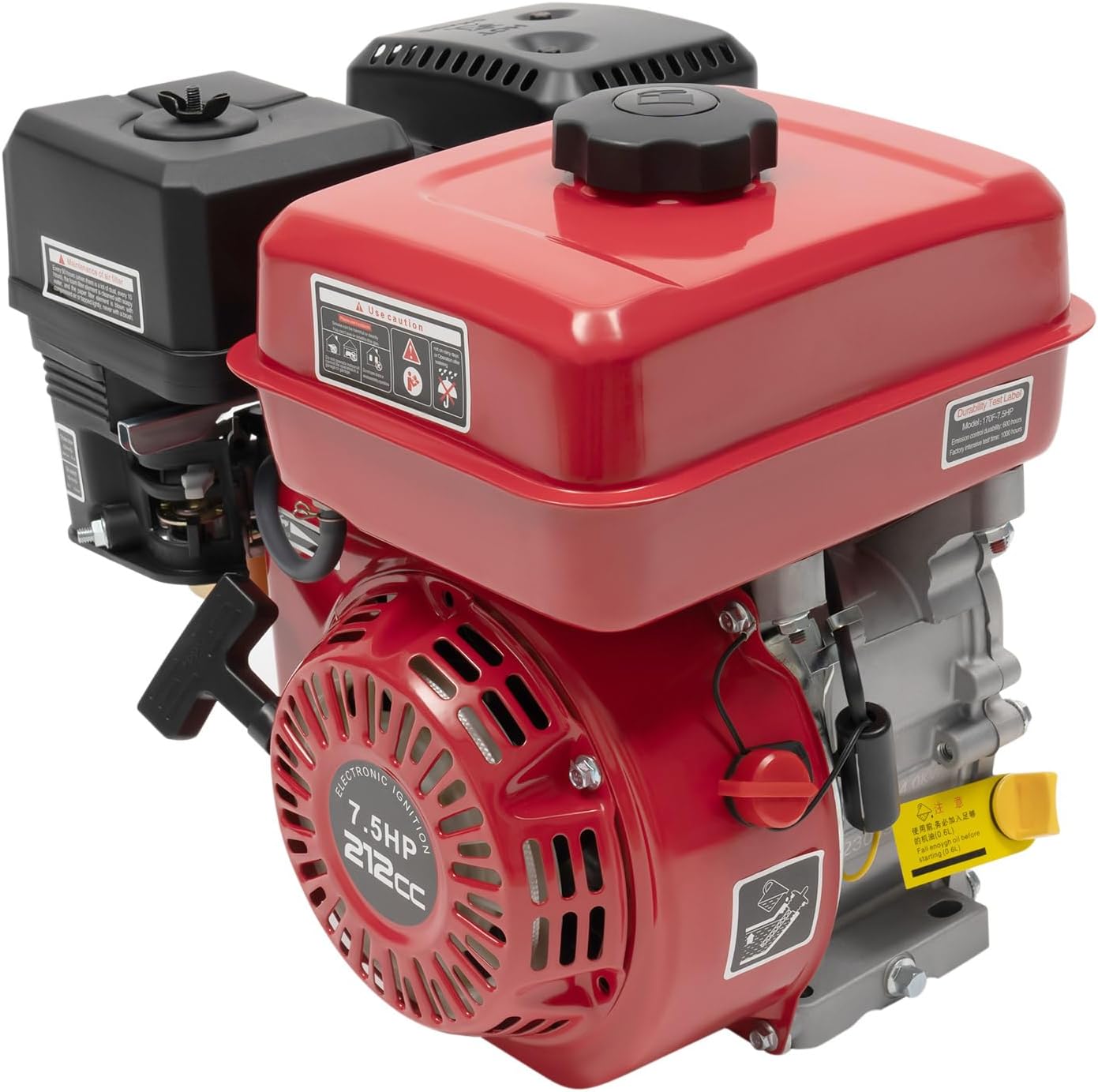 Amazon.com : 212cc 7.5HP 4 Stroke Gas Engine, 3600RPM Gas Engine with ...