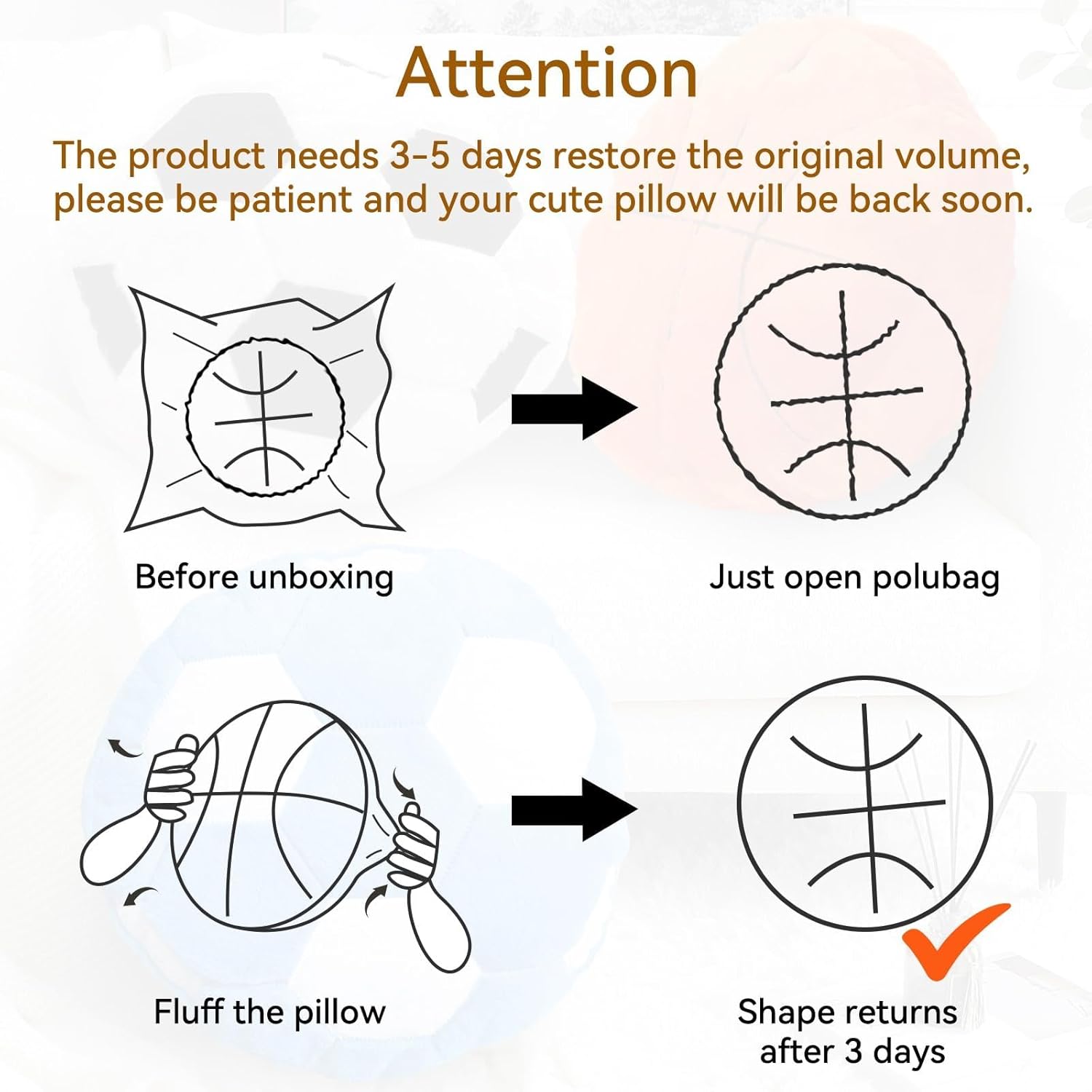 Plush Soccer Pillow, Round Ball Throw Pillow, Football Shaped Decorative Throw Pillow for Kids Room, Sofa, Bed-Soft & Fluffy Valentines Day Gifts 15.7 Inch (40 cm)