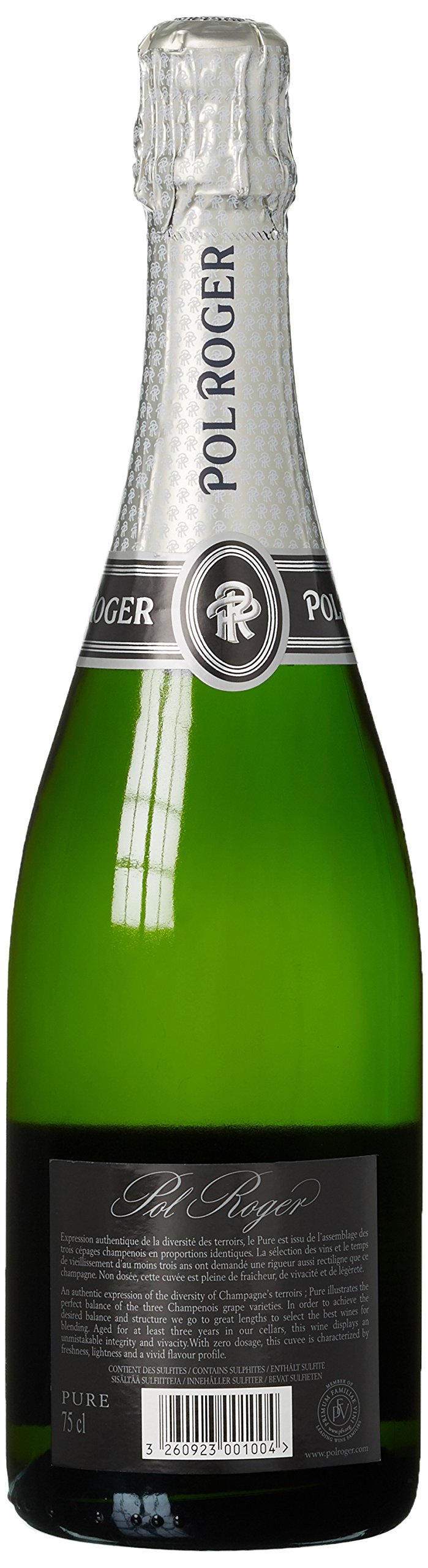 Champagne Pol Roger Pure, Zero Dosage, 1er Pack (1 x 750 ml)