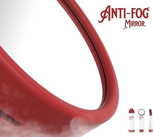 Vista 6 de Keister de tamaño de bolsillo – Espejo de afeitado de ducha – antiniebla, antiarañazos, se adapta a latas de gel de crema de afeitar altas y tubos