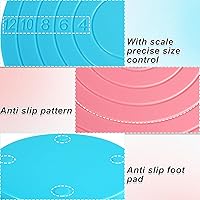 Vista 4 de Kit de decoración de galletas de 16 piezas Mesa giratoria para decorar galletas Suministros de decoración con 2 mesas giratorias acrílicas, 6 agujas