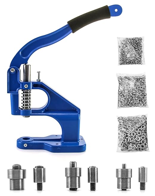 QWORK® Ösenpresse Set, Handpresse Ösenmaschine Ösenzange Set Punch Tool