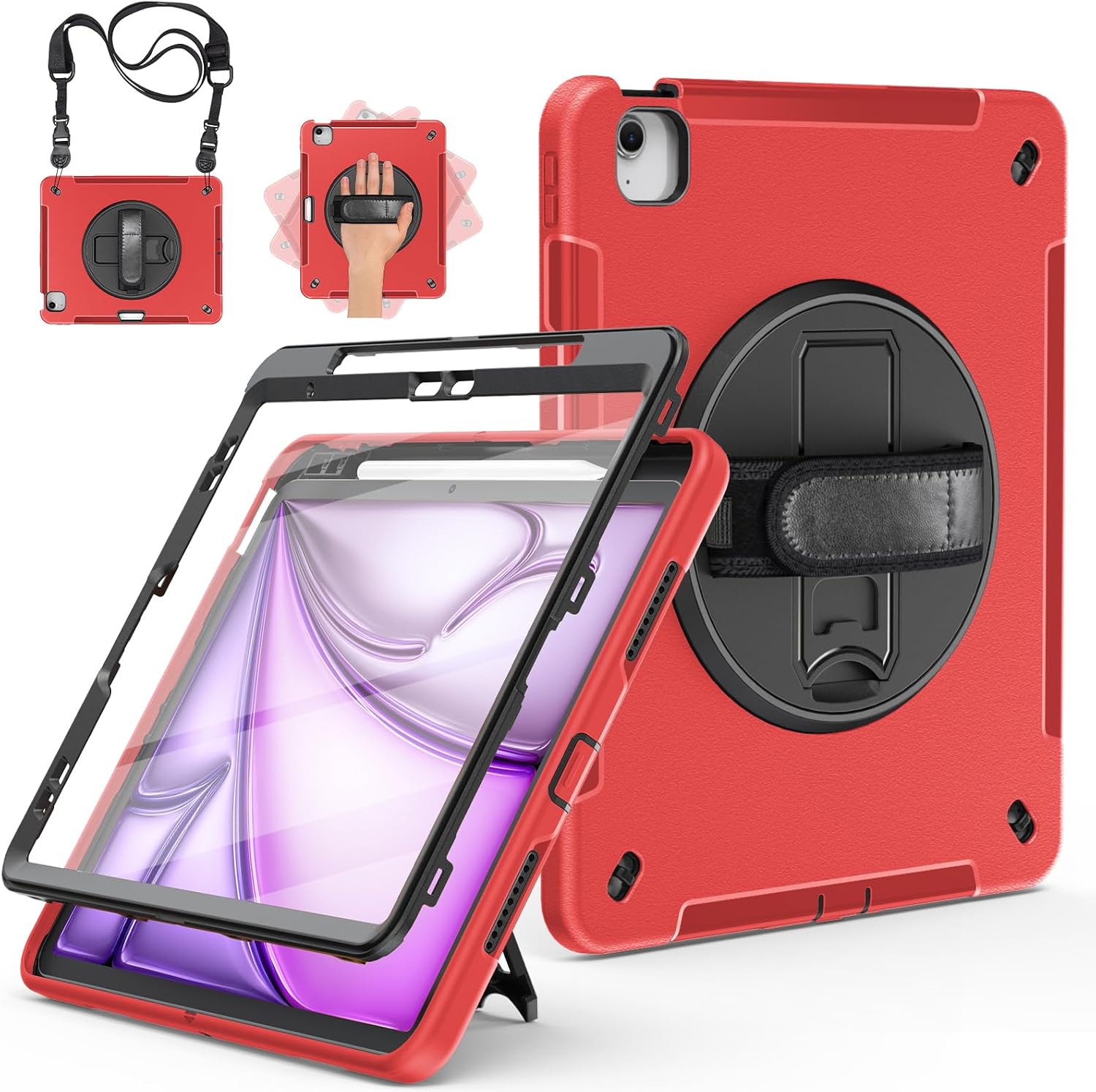 Miesherk Case for iPad Air 13 Inch M4/M3/M2 2026/2025/2024 Red