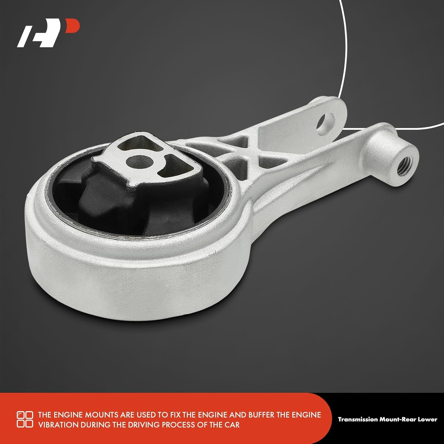 A-Premium Rear Lower Transmission Mount Compatible with Chevrolet Volt 2011-2015 & Cadillac ELR 2014-2016, 1.4L, Automatic Transmission