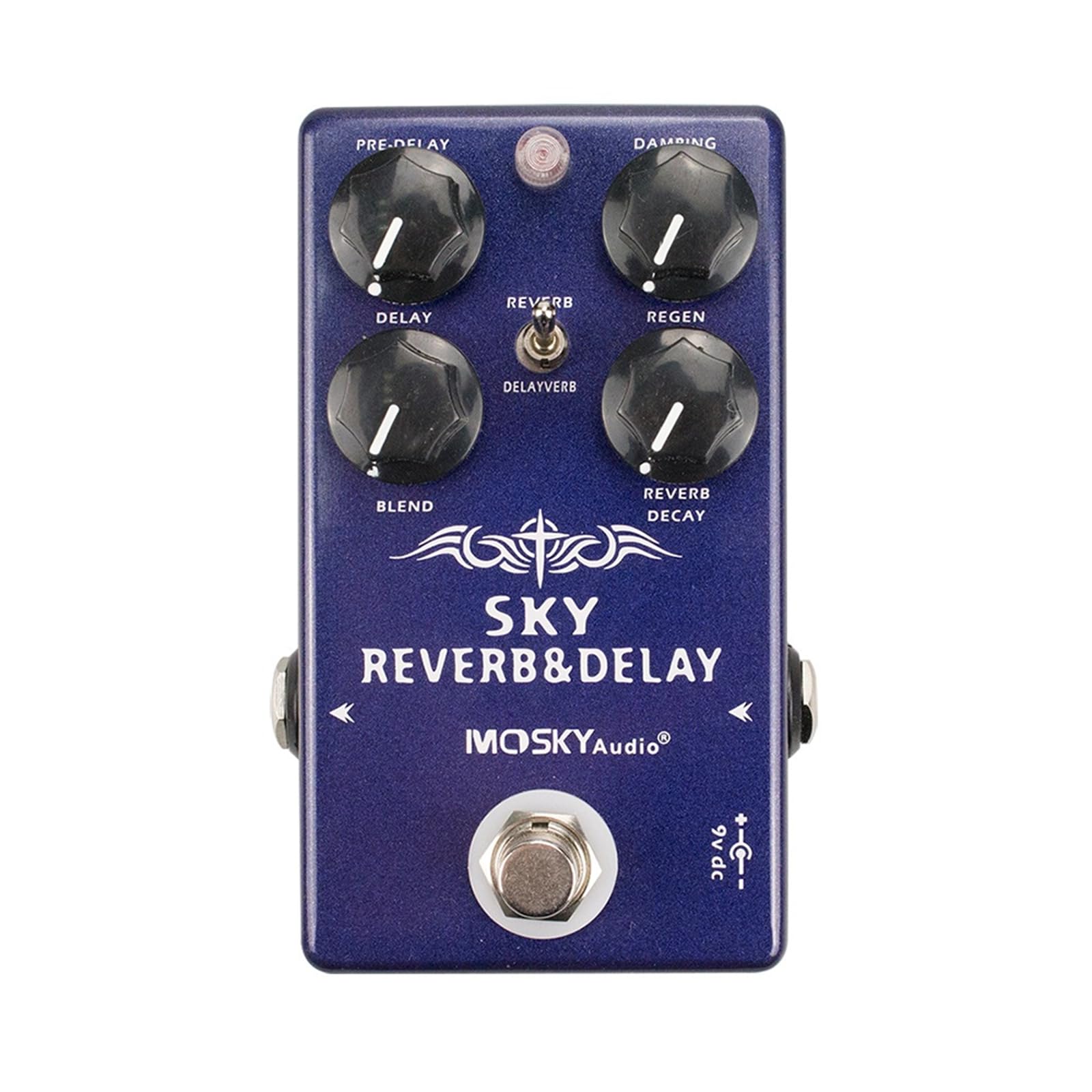 SKY REVERB - Pedal de efecto de bajo, para guitarra eléctrica, efecto de reverberación, efecto de derivación, carcasa de metal completo, accesorios de piezas de guitarra