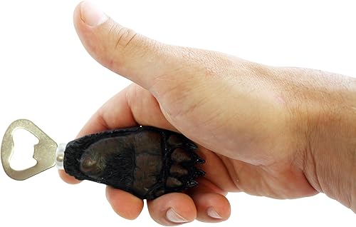 Miniatura 4 de Pine Ridge Abridor de botellas de cerveza, agarre de pata de oso negro, accesorios de cocina de lujo para vida silvestre, abridor de mano de acero
