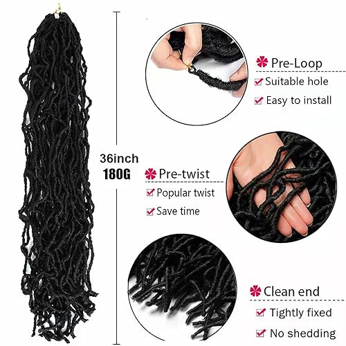 Miniatura 4 de Rastas de pelo sintético suave de ganchillo 6 paquetes de 24 pulgadas cabello sintético rizado y preenrollado 126 hebras prelazadas cabello de