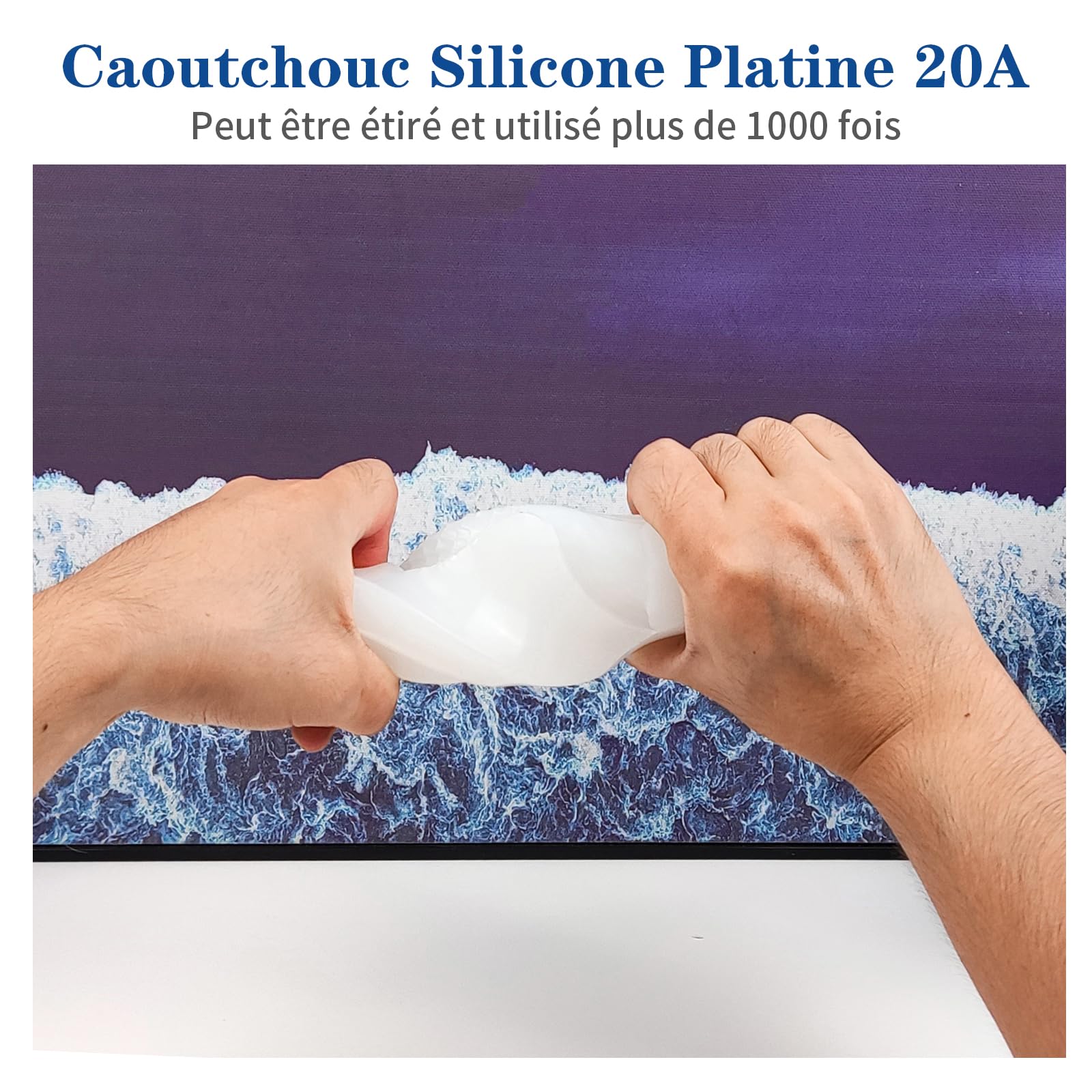 Silicone pour Moulage 20A,4000ml Silicone Liquide Transparent, Mélanger 1:1 de Caoutchouc Silicone à Séchage Rapide pour les Moulage,Savons Artisanaux, Bougies, Moules en Résin