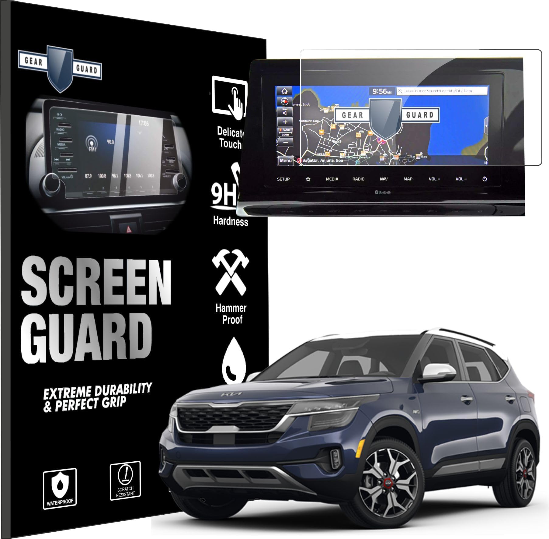GEAR GUARD - GIVE LIFE TO YOUR DEVICE Premium Screen Protector For KIA Seltos Accessories (10.25inch)