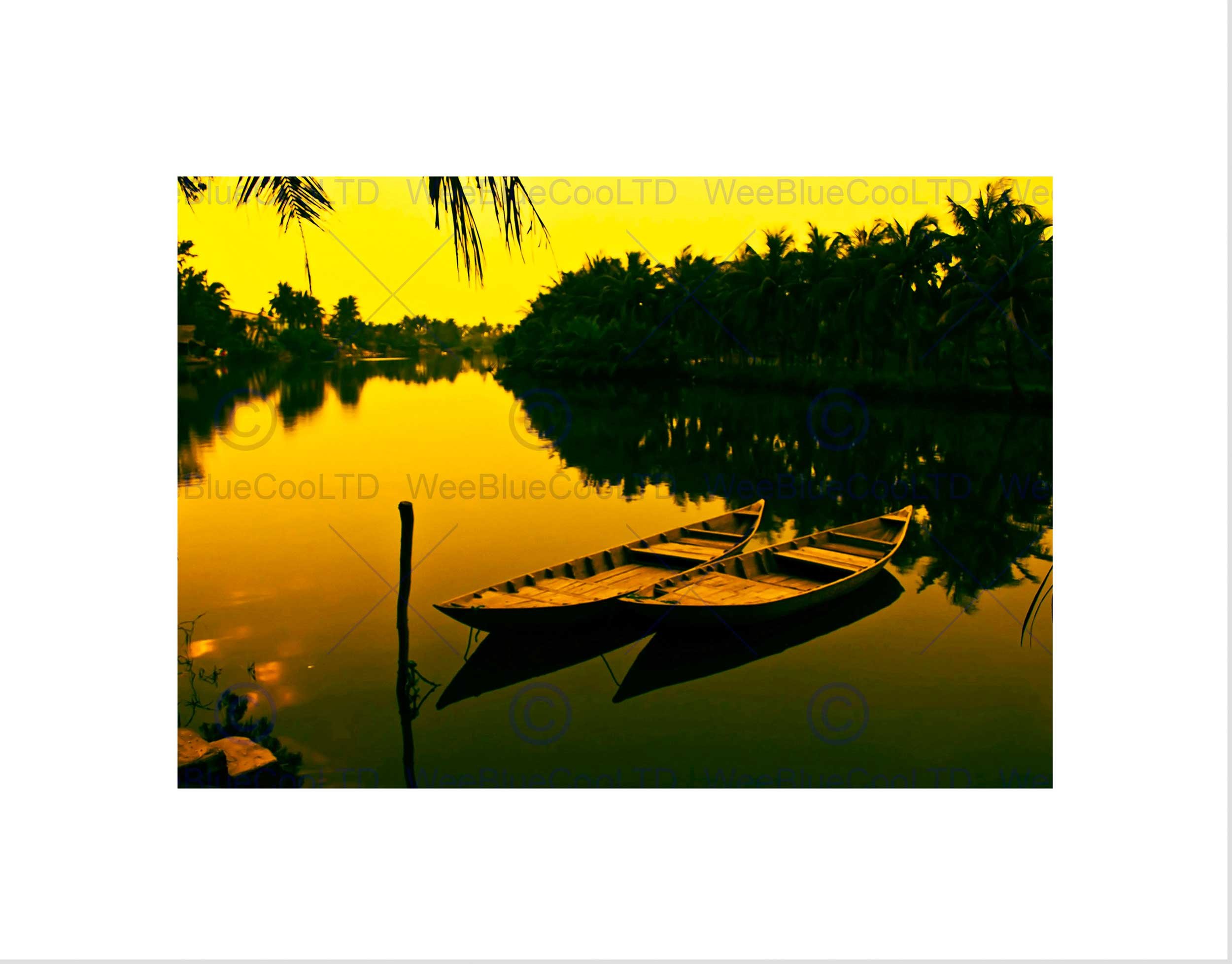 Wee Blue Coo Hoai River Vietnam Art Gift Wall Art Print