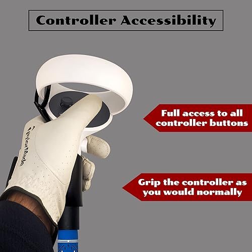 Miniatura 5 de GazeVR VR Golf Club Handle Attachment for Oculus Quest 2 Pro Grip Right & Left Controllers