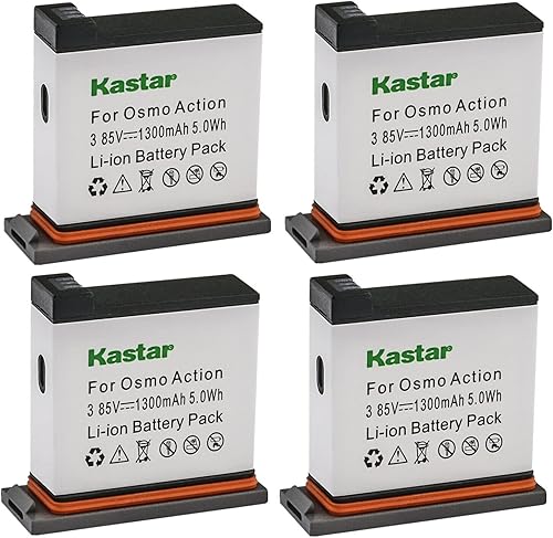 Miniatura 7 de Kastar Reemplazo de batería de 3.85V 1300mAh para DJI AB1 y DJI OSMO Cámara de acción, DJI OSMO 4K impermeable WiFi HDR Video Ángulo de 145 Negro,