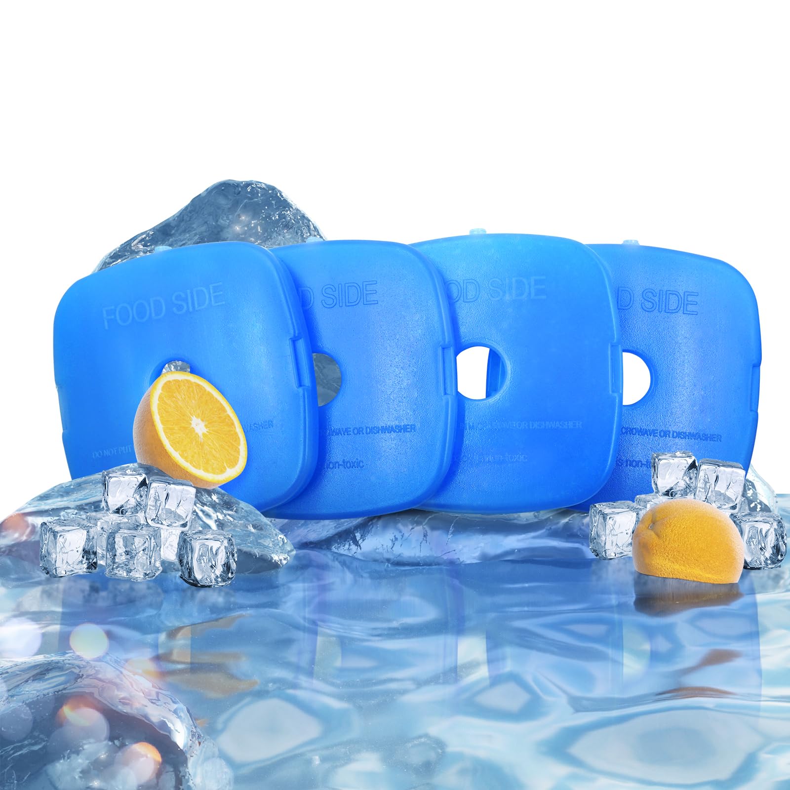 Paquetes de hielo para bolsas de almuerzo, mini bloques de hielo, pequeños bloques de congelador para bolsas frías, mini paquetes de hielo para bolsas de almuerzo, bolsa de hielo frío de larga