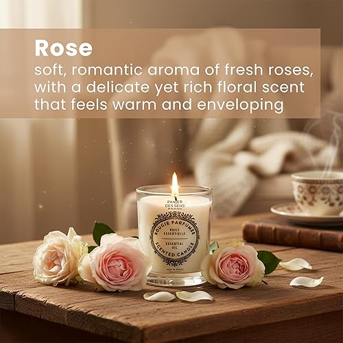 Miniatura 2 de Panier des Sens Rose Candle  Vertido a mano en Provenza, Francia  Velas perfumadas de larga duración de hasta 55 horas de tiempo de combustión  Vela