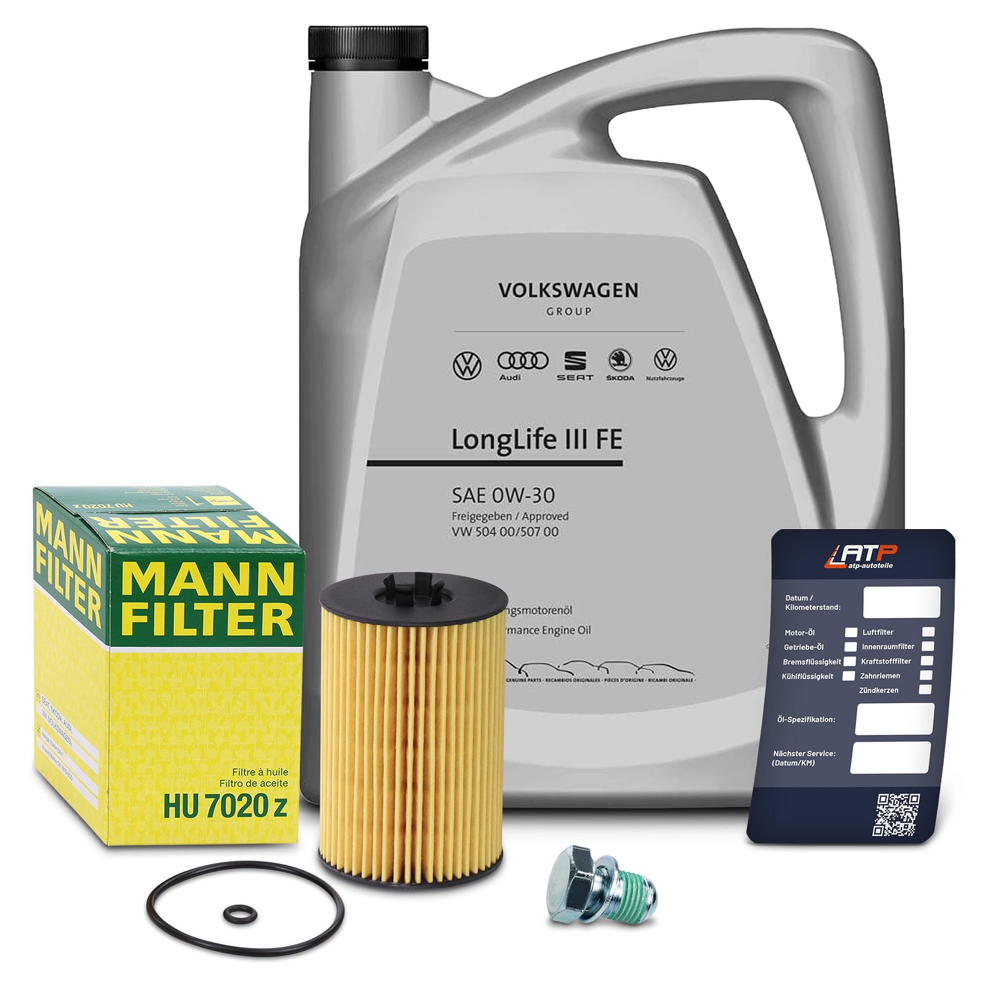 Set bestehend aus Ölfilter + 5l 0W-30 Motoröl 41171646