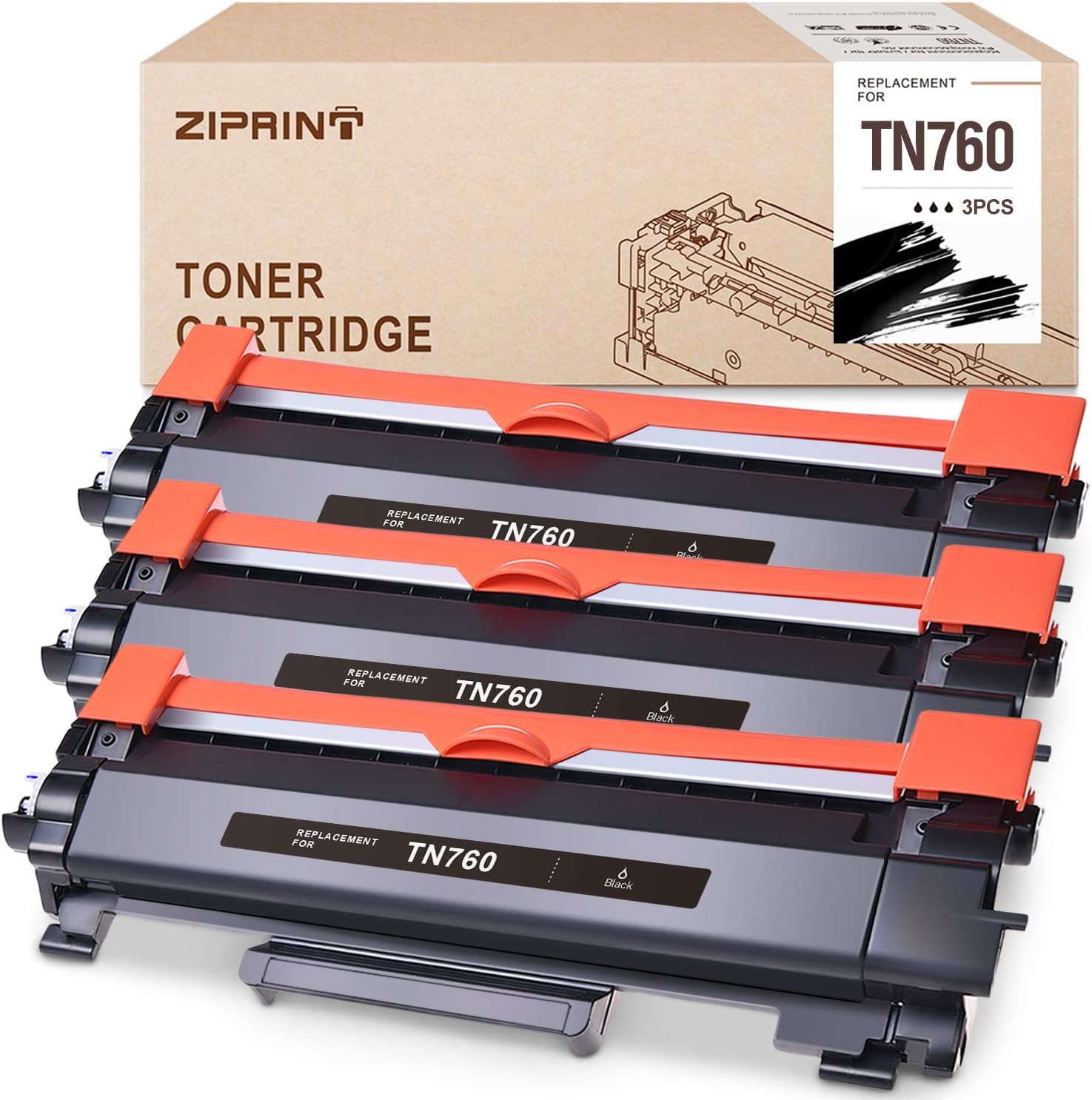 MyCartridge SUPRINT Compatible Toner Cartridge Replacement For Brother TN760 TN-760 TN730 For HL