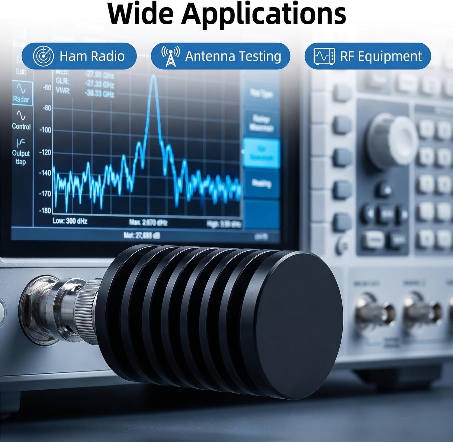 10W BNC Dummy Load,DC-3GHz 10 Watt 50 ohm Dummy Load for Radio Transmitter | 10W Ham Radio Dummy Load with BNC Connector,Low VSWR Q9 RF Termination Load for Communications Equipment for Antenna Testing