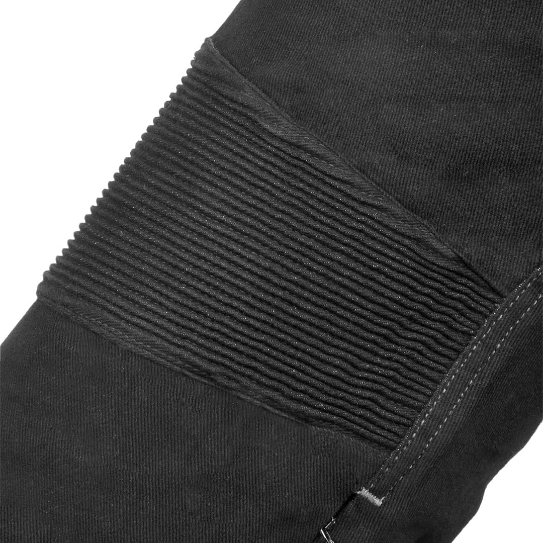 Cramster Velocity Motorcycle Jeans | Impact Protection | Abrasion Resistance | Classic 5-Pocket Design - Black, 3XL - Image 4 thumbnail