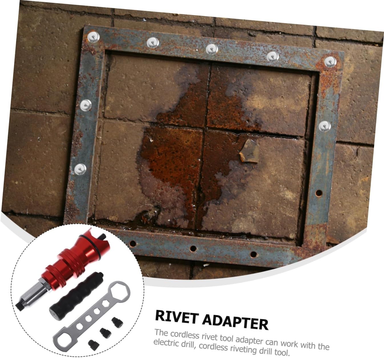 Cabilock Electric Rivet Adapter Set for Cordless Drills and Tools Automatic Riveting Head for Easy Installation and Pop Rivets Compatible Nut Riveter Tools