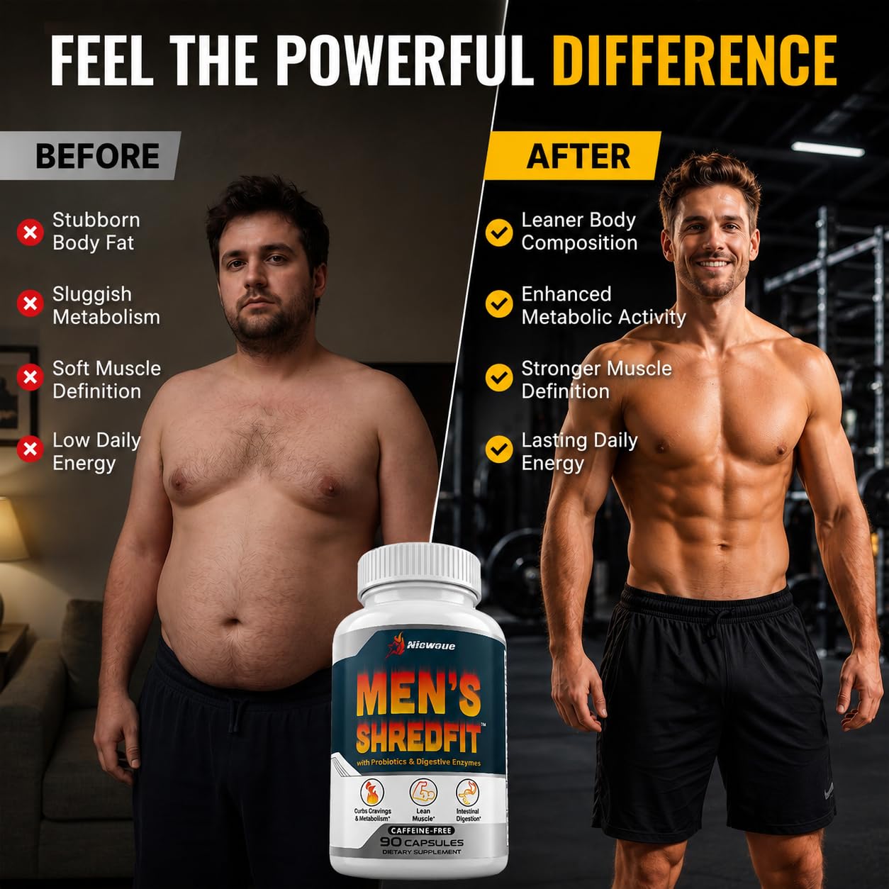 Thermogenic Fat Burner for Men, Appetite Supplement Weight Loss, 90 Caps — Amazon image 5