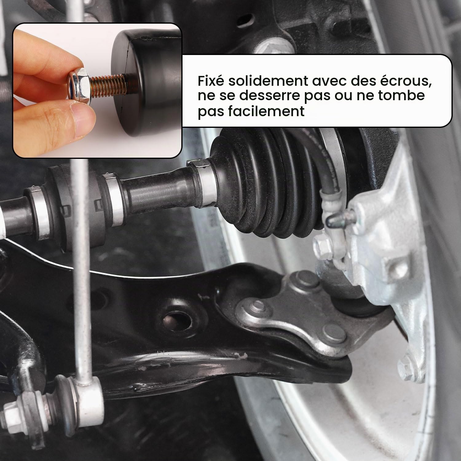 2pcs Butée Elastique de Suspension, Kit de Butée de Suspension avec Écrous Universelle Butée de Bosse en Caoutchouc Fiable Butée de Suspension Énergétique pour la Plupart des Voitures et Camions