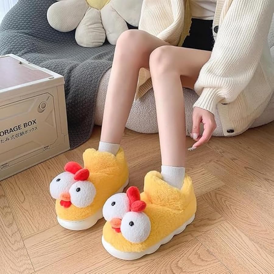 Amazon | knictto レディース ひよこ 動物 ぬいぐるみ スリッパ