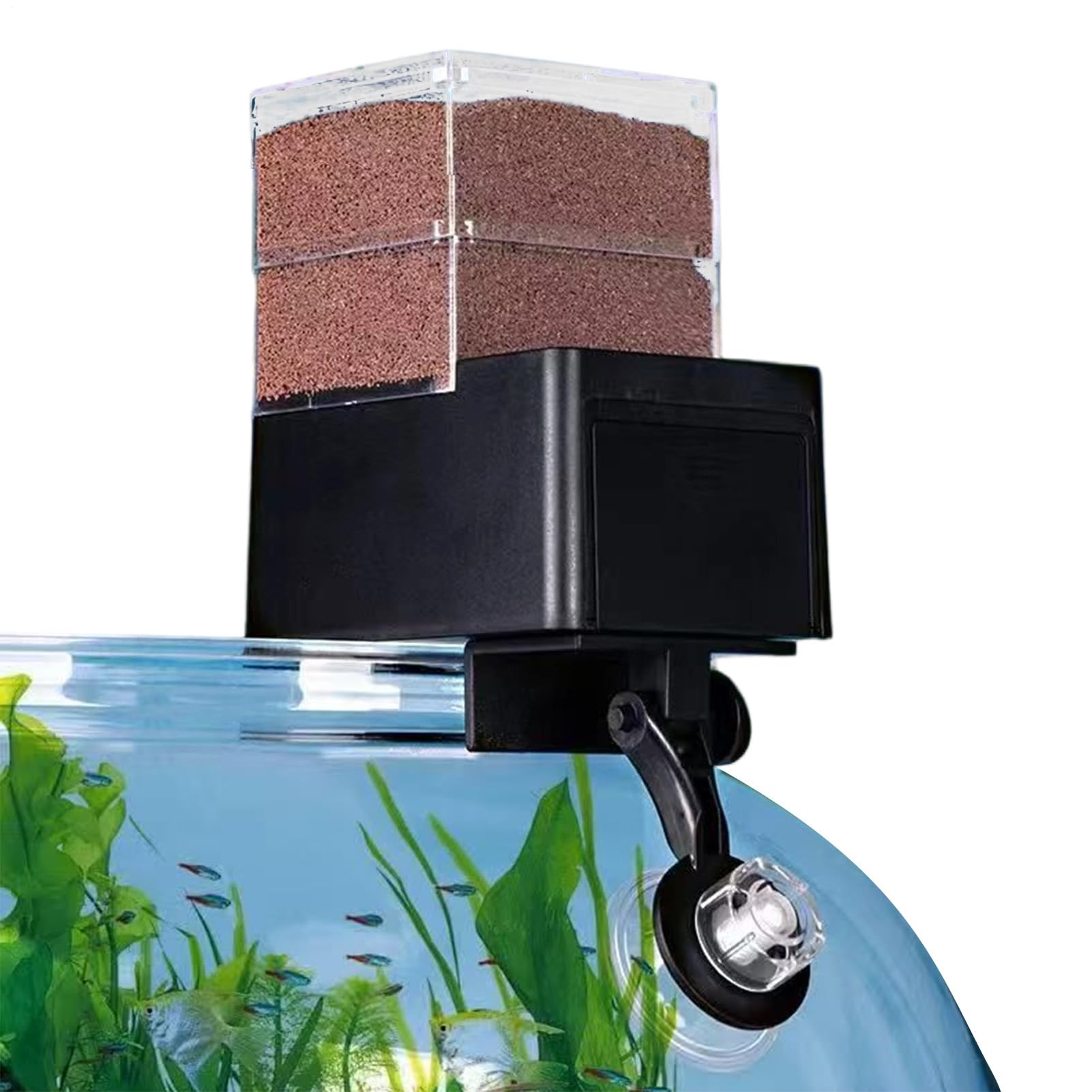 Mangeoire automatique étanche avec distributeur réglable et minuterie précise