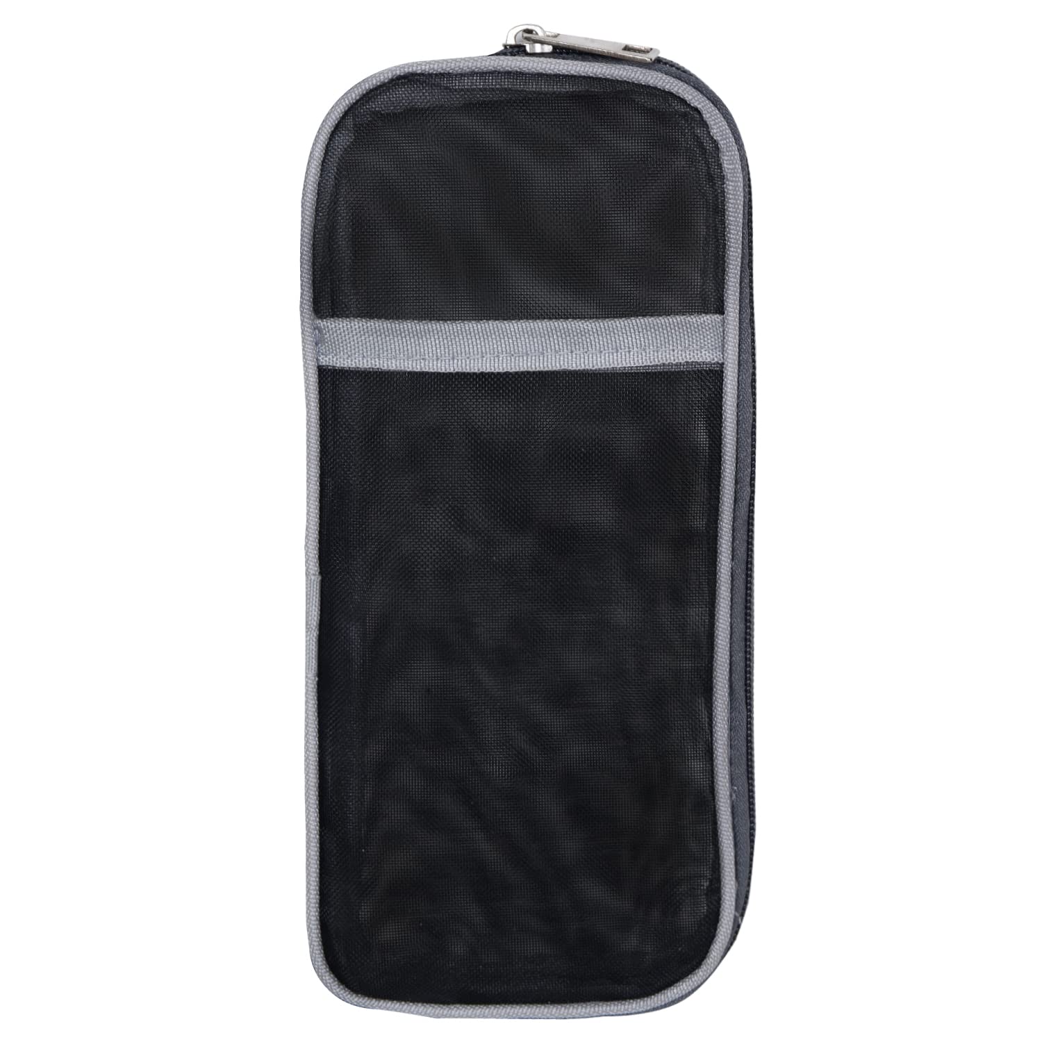 Nylon Grid Mesh Pencil Pouch For Girls & Boys,Multi-Purpose Cosmetic Bag Travel,Aesthetic Case School College,Pen Organizer,Stationary Box Office Supplies Kid Adult (Black)