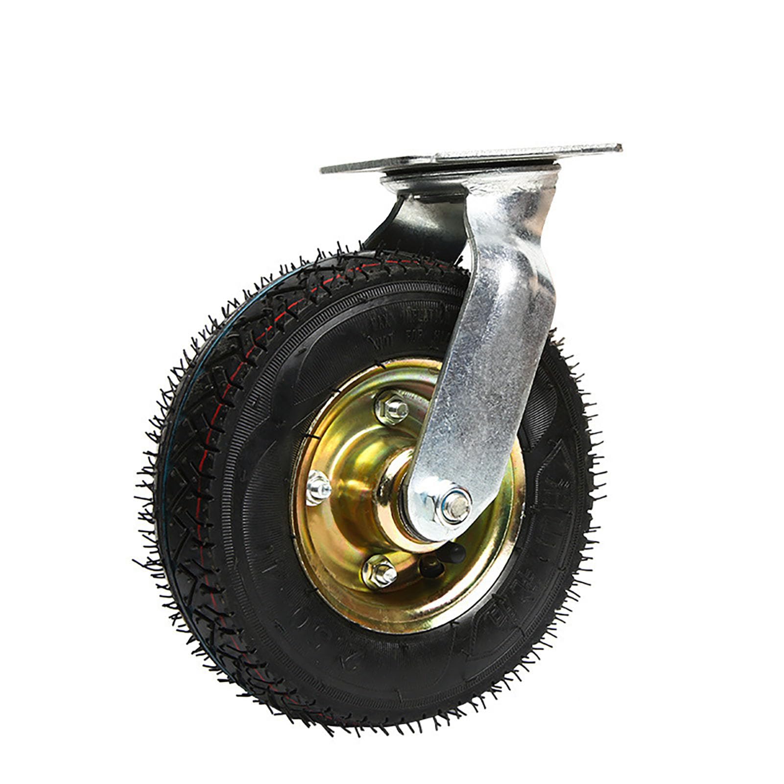 Roulettes robustes industrielles en caoutchouc souple et roues pneumatiques