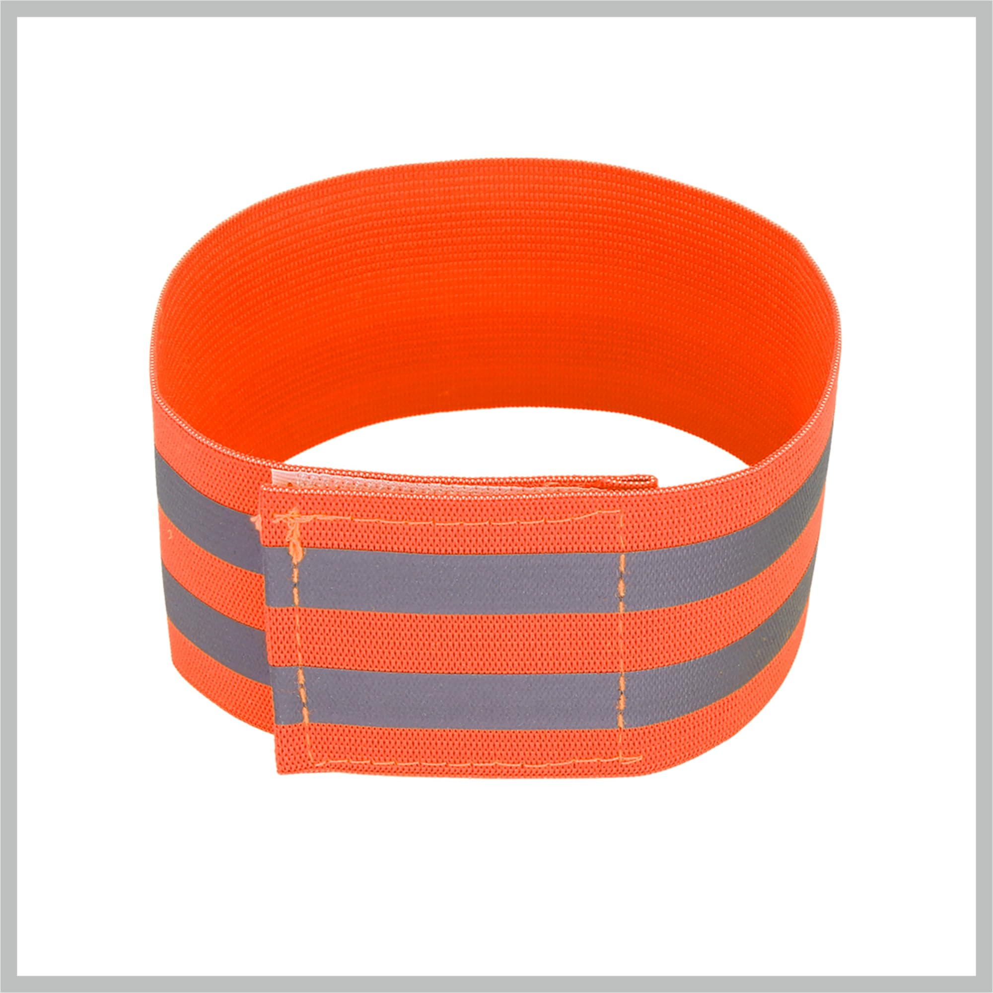 Lot de 8 bandes réfléchissantes pour bras - Haute visibilité - Pour cyclisme de nuit - Orange