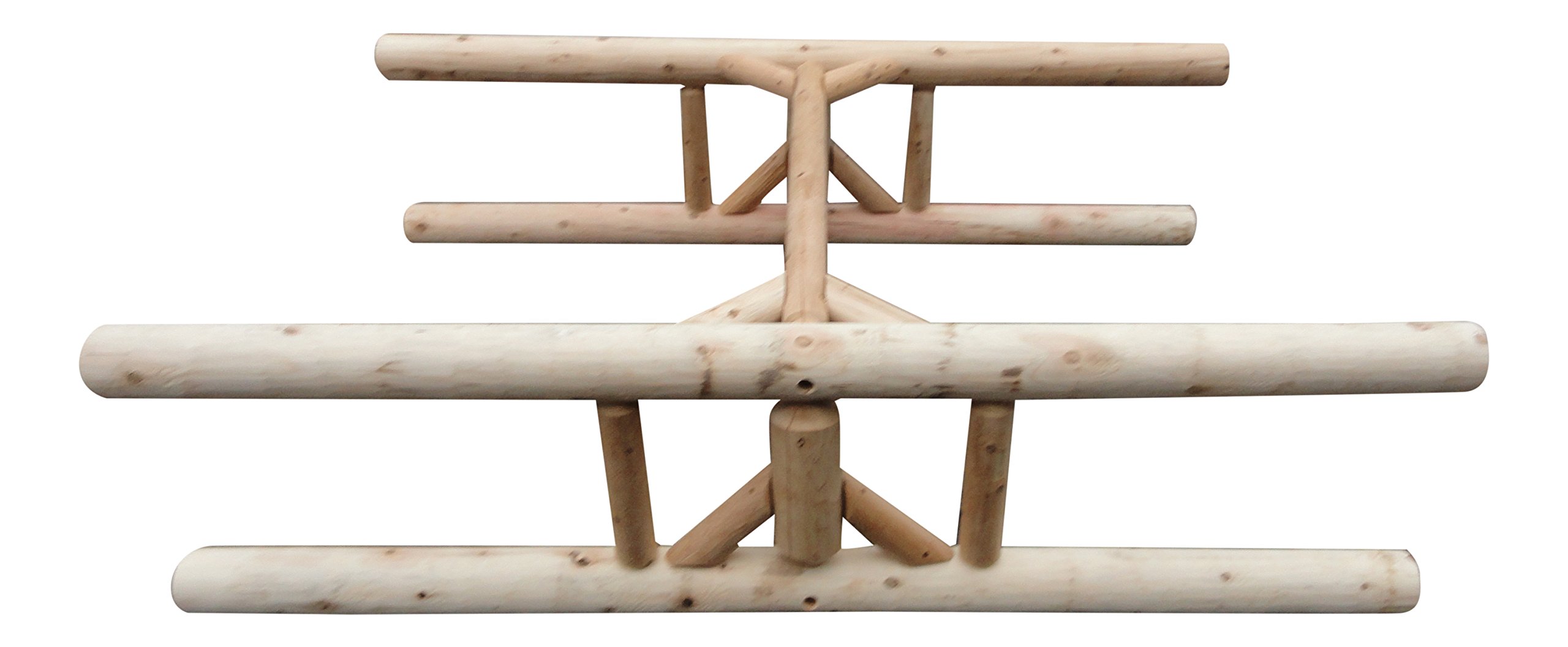 Log Kayak Rack - 3-Place 1 Paddle Boat + 2 Kayak/SUP Log Rack, Garage Storage, Kayak Rack, Kayak Stand for SUP Paddle Board, Boat Storage, Surfboard Rack, SUP Paddle, Canoe Paddles - Natural