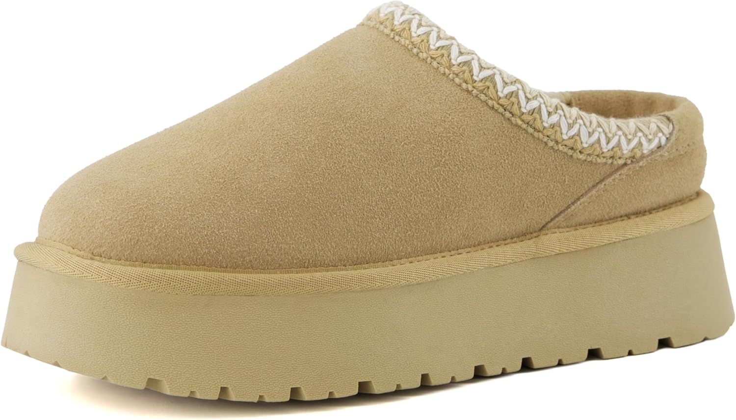 CUSHIONAIRE Kabuki Platform Boots Genuine Suede Fuzzy Mule Slippers for Women with Memory Foam | Indoor/Outdoor Womens Slippers | Wide Widths Available - Image 9