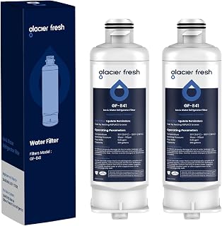 GLACIER FRESH DA97-17376B HAF-QIN Water Filter Replacement for Samsung HAF-QIN/EXP, DA97-08006C, RF23M8070SG, RF23M8070SR, RF23M8090SG, RF23M8090SR, RF23M8570SR, RF23M8590SG (2 Pack)