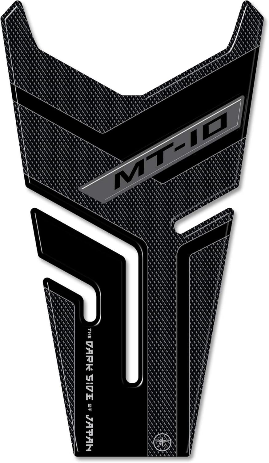 labelbike - 3D Sticker Tank Pad Motorcycle Decoration and Protection in Resin Compatible with Yamaha MT-10 SP 2022-2023 - Color Carbon Black Cyan