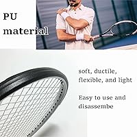 Vista 4 de VGEBY Cinta de raqueta, protector de raqueta de tenis de squash ampliado para equipo deportivo (negro)