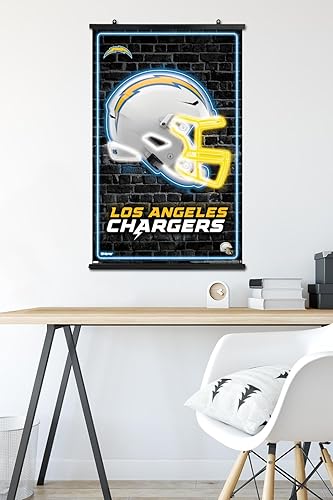 Miniatura 5 de Trends International NFL Los Angeles Chargers - Póster de pared con casco neón 23