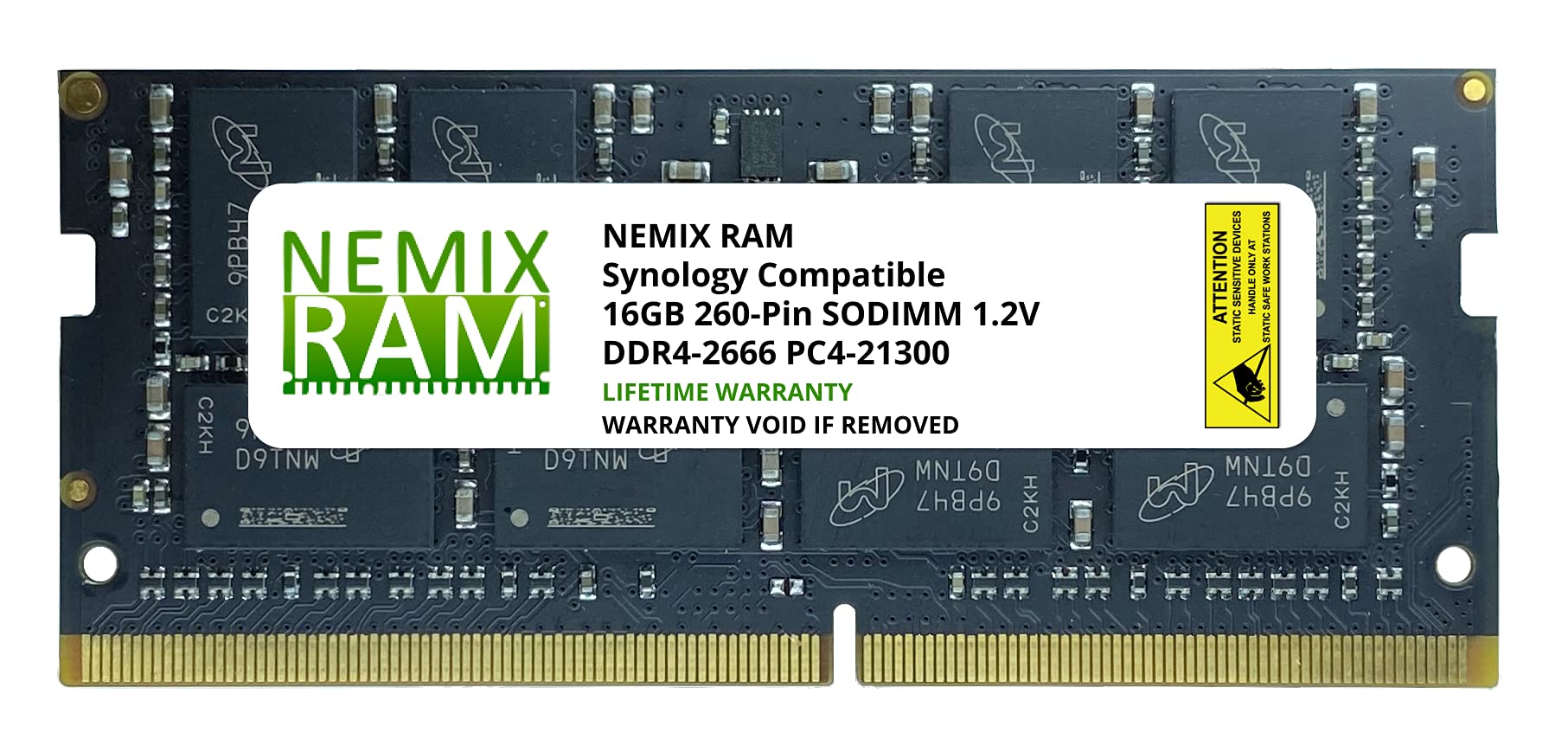 16GB DDR4-2666 PC4-21300 SODIMM Compatible with Synology D4ECSO-2666-16G Memory Upgrade Module by NE