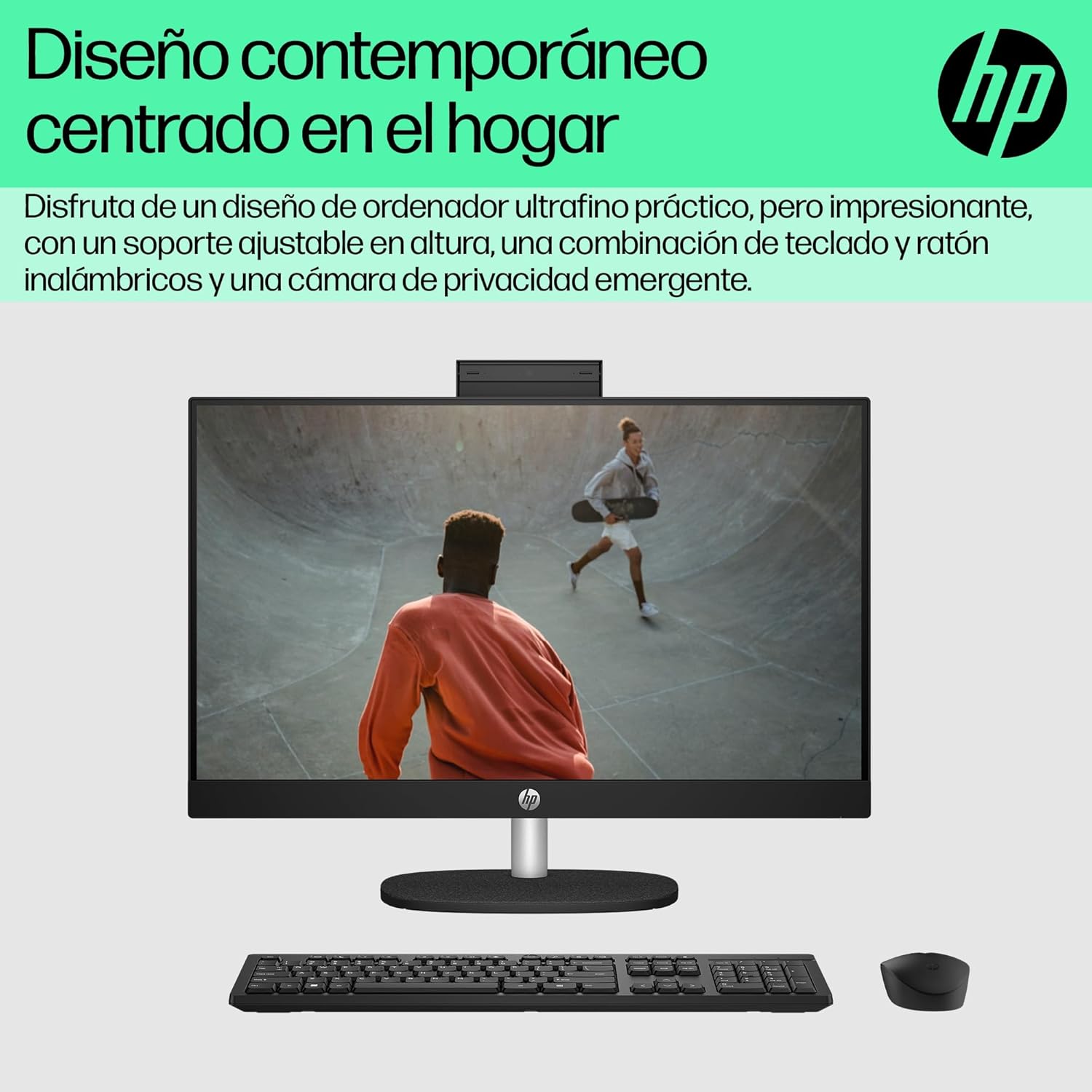 HP All-in-One 27-cr0062ns, PC Todo en Uno 27” FHD, AMD Ryzen 7 7730U, 16GB RAM, 512GB SSD, AMD Radeon Graphics, Cámara HD, Wi-Fi, Teclado y Ratón Inalámbricos, Sin Sistema operativo, QWERTY Español 9