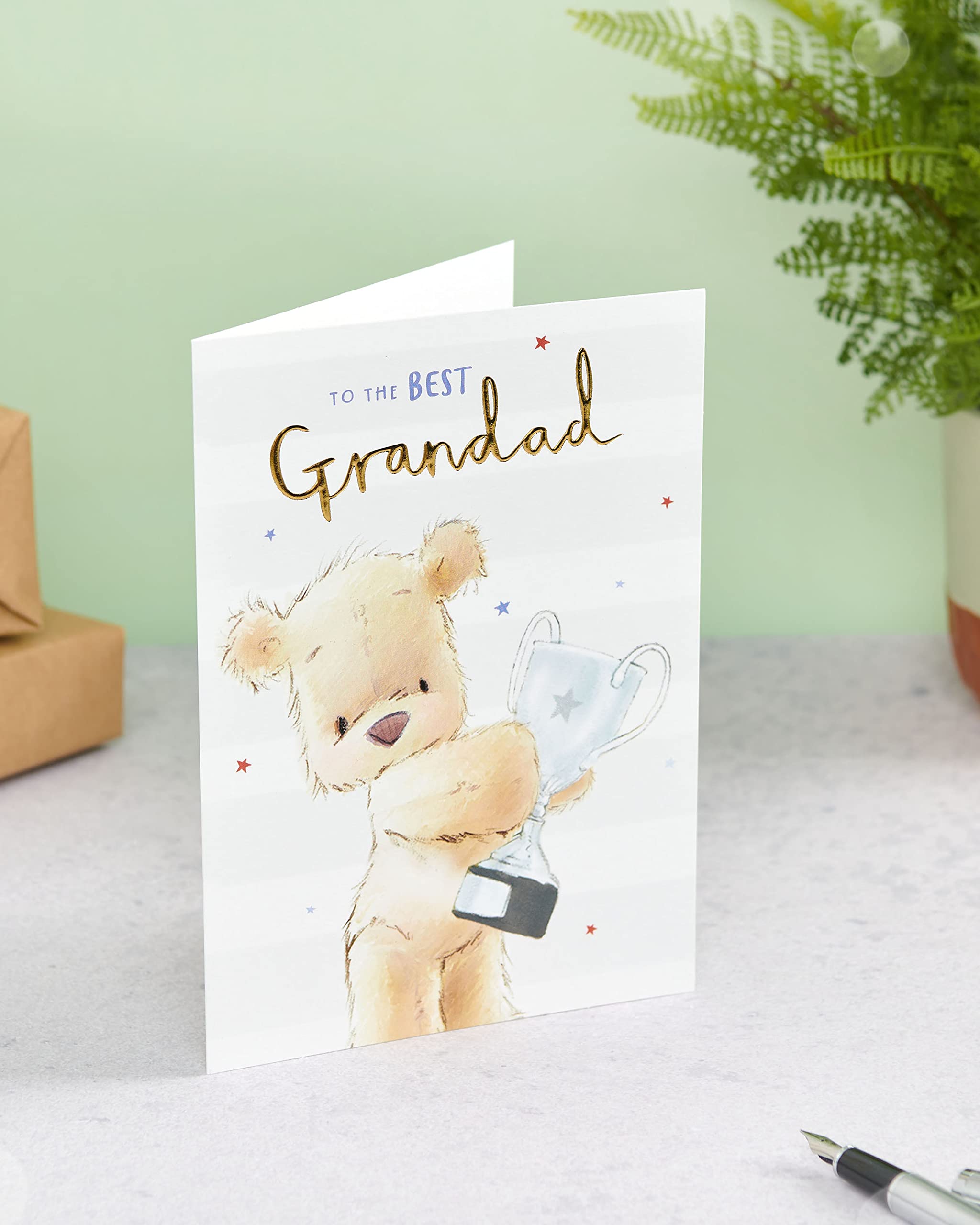 Biglietto Per Festa Del Papà – Scritta “Best Dad In The World”, Formato A5, Vuoto Dentro, Con Busta - 3