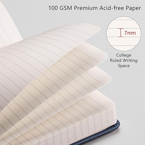 Miniatura 113 de RETTACY Cuaderno de diario de puntos y viñetas, paquete de 2, 160 páginas numeradas por paquete, tamaño mediano A5 (5.7 x 8.3 pulgadas), papel Negro