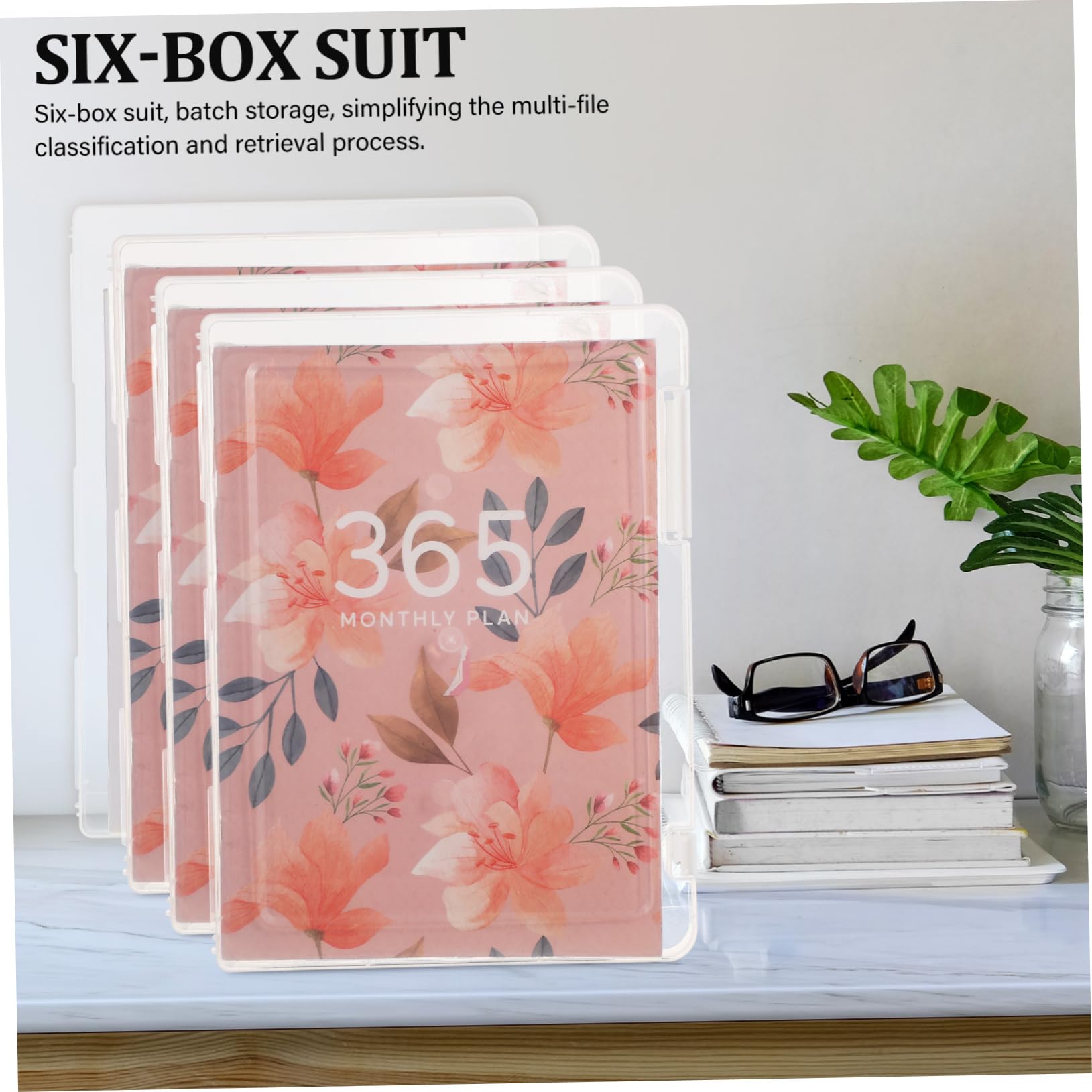 Gadpiparty 6stücke Dokumenten-organizer Aus Kunststoff Mit Deckel Transparente Aufbewahrungsboxen Für Papier Malbücher Und Bastelmaterial Für Schule Büro Und Zuhause